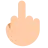 Middle Finger: Light Skin Tone
