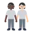 People Holding Hands: Dark Skin Tone, Light Skin Tone