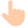 Backhand Index Pointing Up: Light Skin Tone Emoji 👆🏻 image - Tossface style