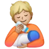 Person Feeding Baby: Medium-Light Skin Tone Emoji 🧑🏼‍🍼 image - Samsung style