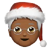 Mx Claus: Medium-Dark Skin Tone Emoji 🧑🏾‍🎄 image - Apple style