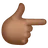 Backhand Index Pointing Right: Medium-Dark Skin Tone