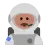 Man Astronaut: Medium Skin Tone