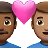 Couple With Heart: Man, Man, Medium-Dark Skin Tone, Medium Skin Tone