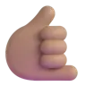 Call Me Hand: Medium Skin Tone Emoji 🤙🏽 image - Microsoft 3D Fluent style