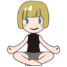 Woman In Lotus Position: Light Skin Tone Emoji 🧘🏻‍♀️ image - Emojidex style