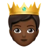 Person With Crown: Medium-Dark Skin Tone Emoji 🫅🏾 image - Huawei Harmony OS style