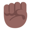 Raised Fist: Medium-Dark Skin Tone Emoji ✊🏾 image - Microsoft Classic 2D style