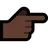 Backhand Index Pointing Right: Dark Skin Tone