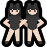 People With Bunny Ears: Light Skin Tone Emoji 👯🏻 image - Microsoft Windows 10 Segoe UI Emoji style