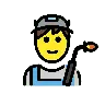 Factory Worker Emoji 🧑‍🏭 image - OpenMoji style