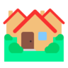 Emoji Edifici di casa 🏘 image - Microsoft Classic 2D style