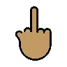 Middle Finger: Medium Skin Tone Emoji 🖕🏽 image - OpenMoji style