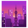 黄昏时的城市景观 Emoji 🌆 image - Huawei Harmony OS style