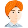 Person Wearing Turban: Light Skin Tone Emoji 👳🏻 image - Facebook Messenger (2016) style