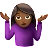 Woman Shrugging: Medium-Dark Skin Tone