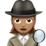 Woman Detective: Medium Skin Tone Emoji 🕵🏽‍♀️ image - Apple style