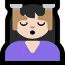 Person Getting Massage: Light Skin Tone Emoji 💆🏻 image - Microsoft Windows 10 Segoe UI Emoji style