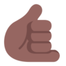 Call Me Hand: Medium-Dark Skin Tone Emoji 🤙🏾 image - Microsoft Classic 2D style