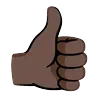 Thumbs Up: Dark Skin Tone Emoji 👍🏿 image - Google Noto Color Animated style