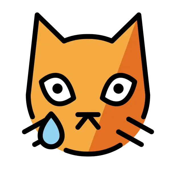 Faccia di gatto che piange