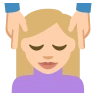 Person Getting Massage: Medium-Light Skin Tone Emoji 💆🏼 image - EmojiTwo style