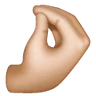 Pinched Fingers: Medium-Light Skin Tone Emoji 🤌🏼 image - Samsung style