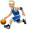 Man Bouncing Ball: Medium-Light Skin Tone Emoji ⛹🏼‍♂️ image - Apple style