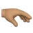 Palm Down Hand: Medium Skin Tone