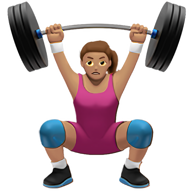 Woman Lifting Weights: Medium Skin Tone