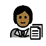 Office Worker: Medium-Dark Skin Tone Emoji 🧑🏾‍💼 image - OpenMoji style