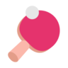 卓球パドルとボール Emoji 🏓 image - Microsoft Classic 2D style