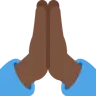 Folded Hands: Dark Skin Tone Emoji 🙏🏿 image - Twitter / X (Twemoji) style