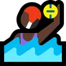 Woman Playing Water Polo: Dark Skin Tone Emoji 🤽🏿‍♀️ image - Microsoft Windows 10 Segoe UI Emoji style