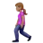 Woman Walking: Medium Skin Tone
