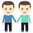 Men Holding Hands: Light Skin Tone