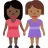 Women Holding Hands: Dark Skin Tone, Medium-Dark Skin Tone