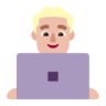 Man Technologist: Medium-Light Skin Tone Emoji 👨🏼‍💻 image - Microsoft Classic 2D style