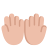 Palms Up Together: Medium-Light Skin Tone Emoji 🤲🏼 image - Microsoft Classic 2D style