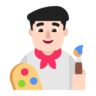 Man Artist: Light Skin Tone Emoji 👨🏻‍🎨 image - Microsoft Classic 2D style