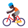 Person Biking: Dark Skin Tone Emoji 🚴🏿 image - Microsoft Classic 2D style
