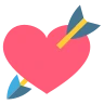 矢印付きの心 Emoji 💘 image - EmojiTwo style