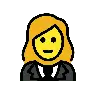 Woman In Tuxedo Emoji 🤵‍♀️ image - OpenMoji style