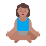 Woman In Lotus Position: Medium Skin Tone Emoji 🧘🏽‍♀️ image - Microsoft Classic 2D style