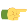 Black Right Pointing Index ☛ image - EmojiTwo style