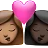Kiss: Woman, Woman, Medium Skin Tone, Dark Skin Tone
