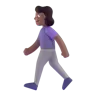 Woman Walking: Medium-Dark Skin Tone Emoji 🚶🏾‍♀️ image - Microsoft 3D Fluent style