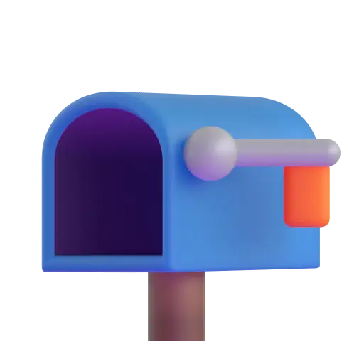 Open Mailbox With Lowered Flag