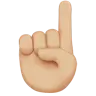 Index Pointing Up: Medium-Light Skin Tone Emoji ☝🏼 image - Apple style