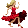 Woman Dancing: Medium-Light Skin Tone Emoji 💃🏼 image - Apple style